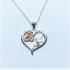 Celtic Fairy Claddah Silver Heart Necklace